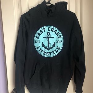 Black and Aqua Hoodie